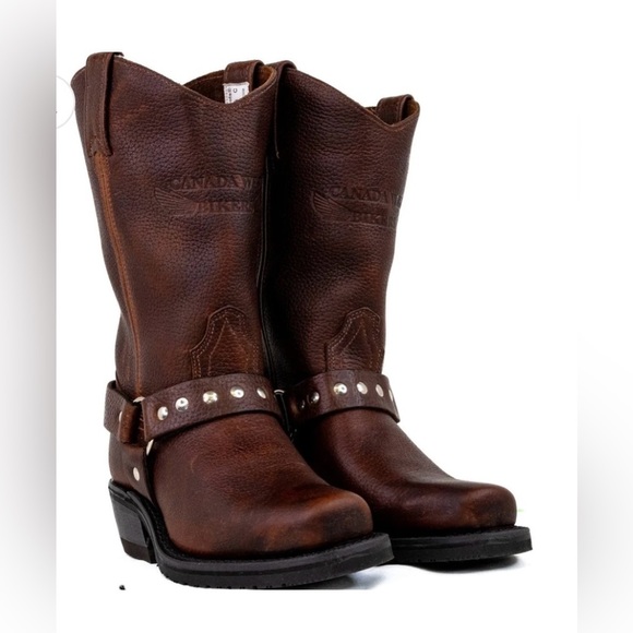 Brown Leather Heeled Boots - Picture 1 of 11